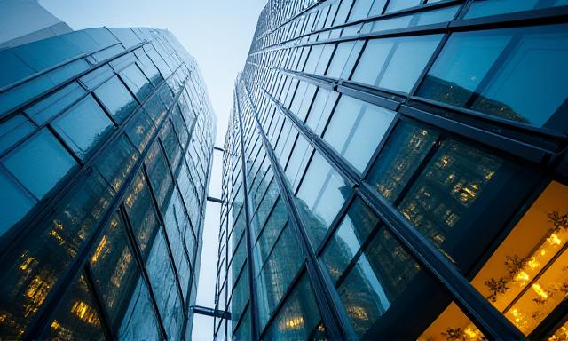 Abstract architectural detail of a London building